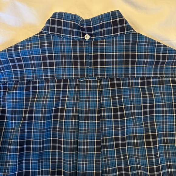 Todd Snyder - Men’s Blue Plaid Button Down Shirt - Picture 4 of 9